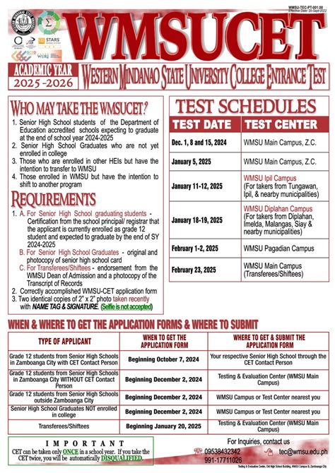 wmsu entrance exam|Western Mindanao State University .